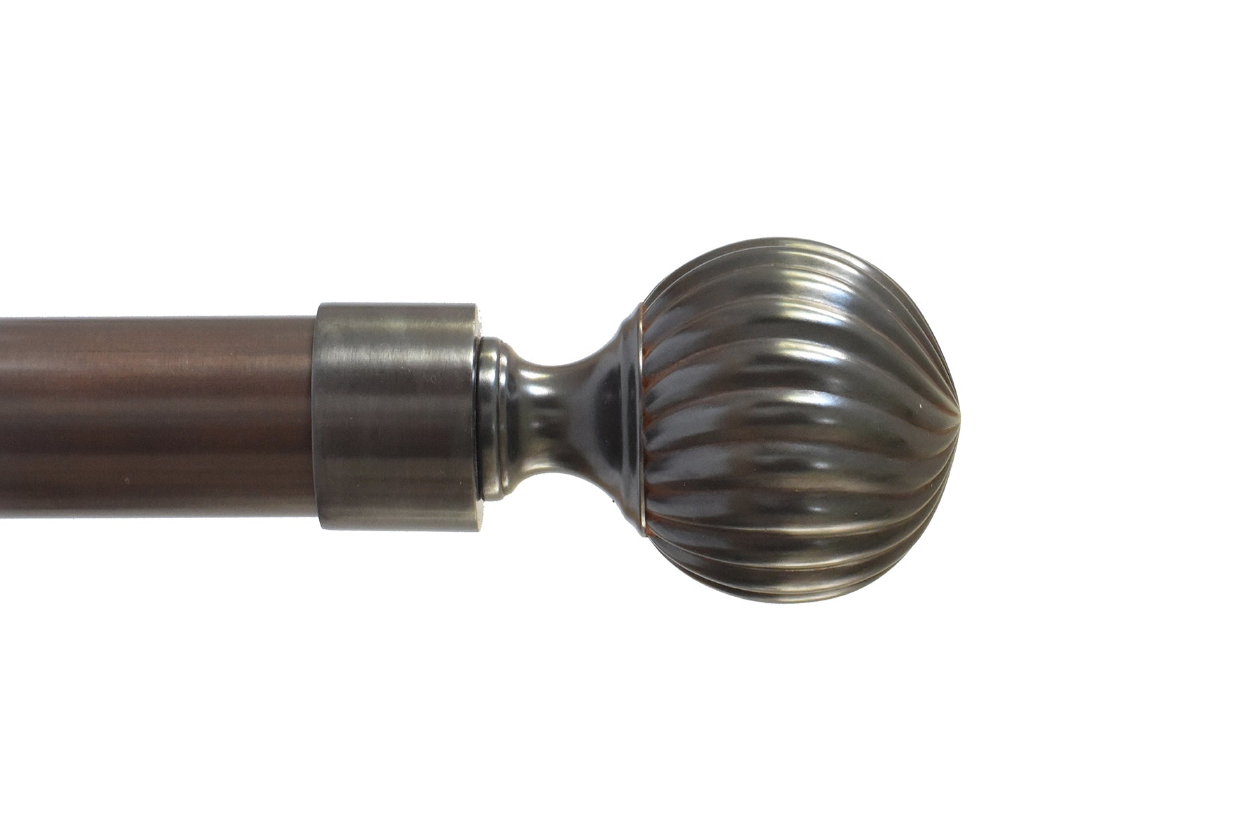 Tillys Twisted Ball Finial Curtain Pole Set in Bronze