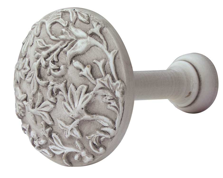 Hallis Modern Country Floral Holdback in Brushed Ivory