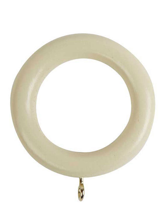 Hallis Woodline Curtain Pole Rings in Cream