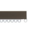 Silent Gliss 1080 curtain track in Antique Bronze, end cap and gliders