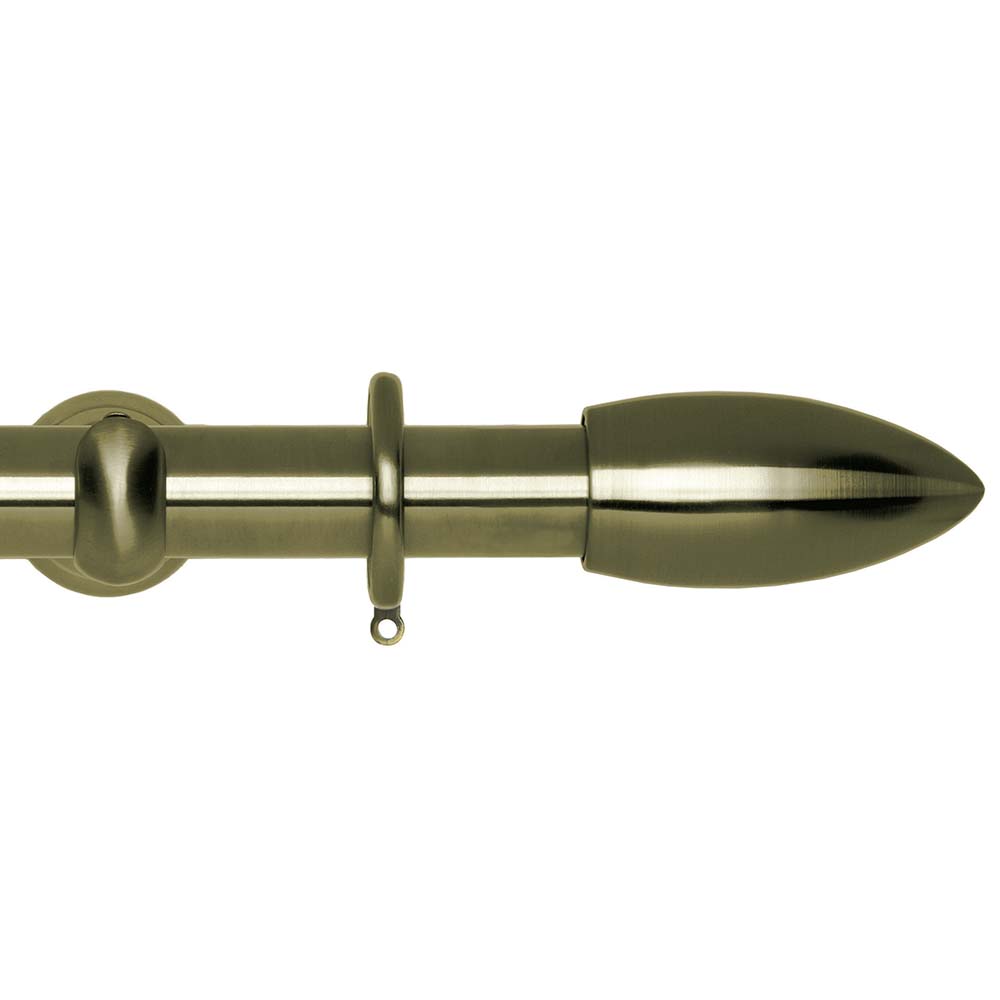 Hallis Neo Spun Brass Bullet Metal Curtain Pole