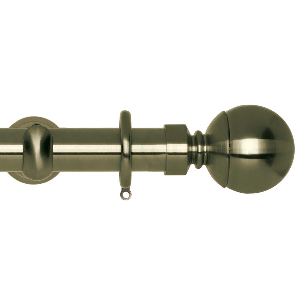 Hallis Neo Spun Brass Ball Metal Curtain Pole