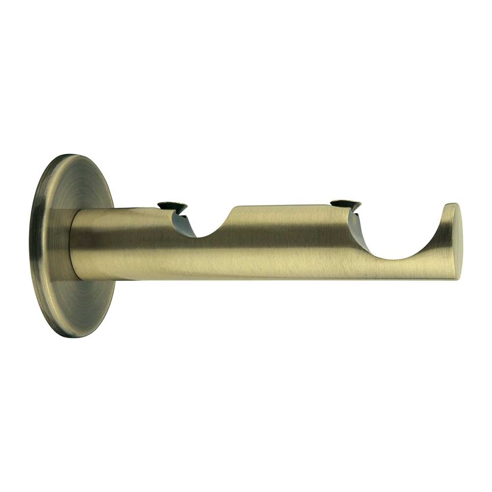 Hallis Neo Double Bracket in Spun Brass Effect