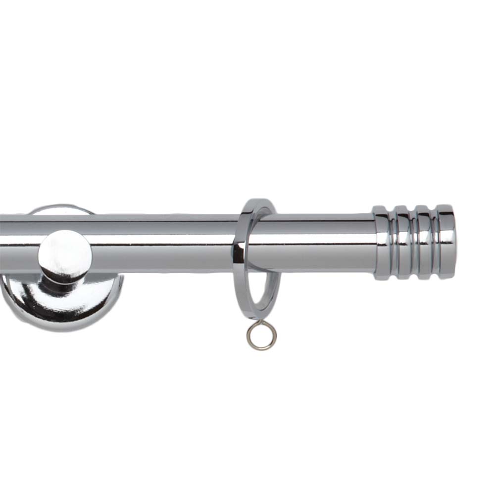 Hallis Neo Chrome Stud Metal Curtain Pole