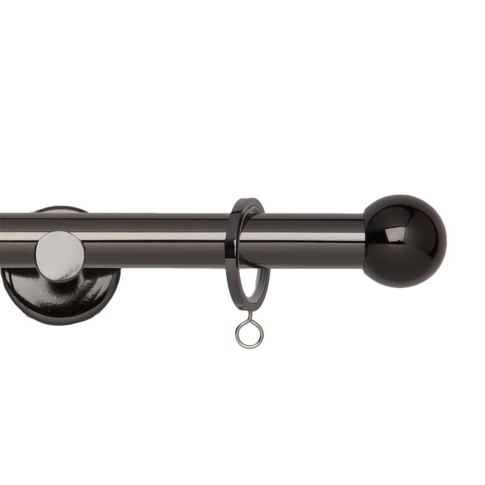 Hallis Neo Black Nickel Ball Metal Curtain Pole