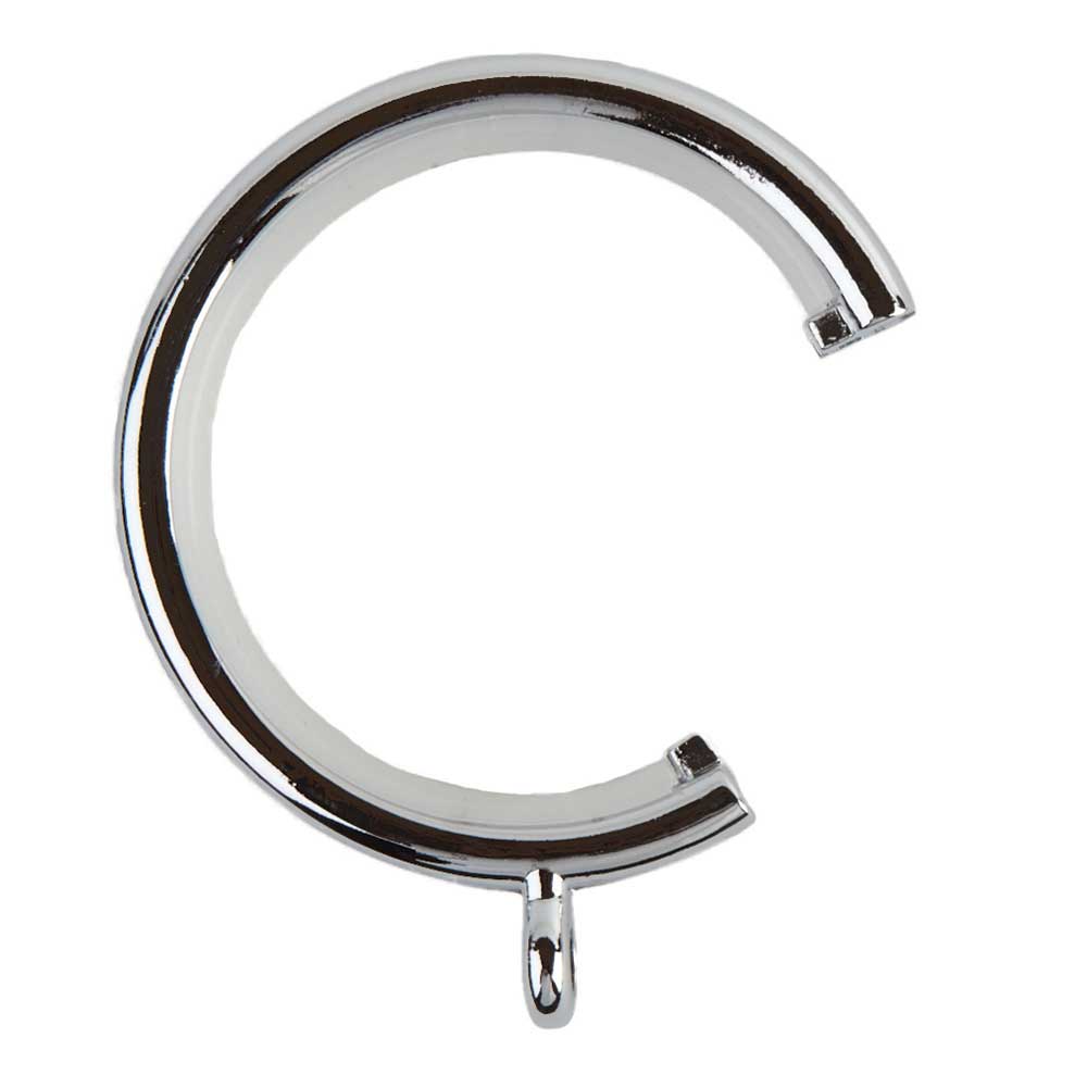 Hallis Neo Passover Passover Curtain Pole Rings in Chrome Effect