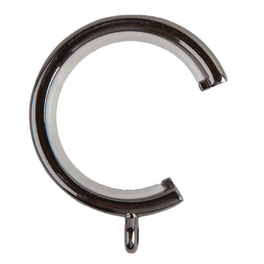 Hallis Neo Passover Passover Curtain Pole Rings in Black Nickel Effect