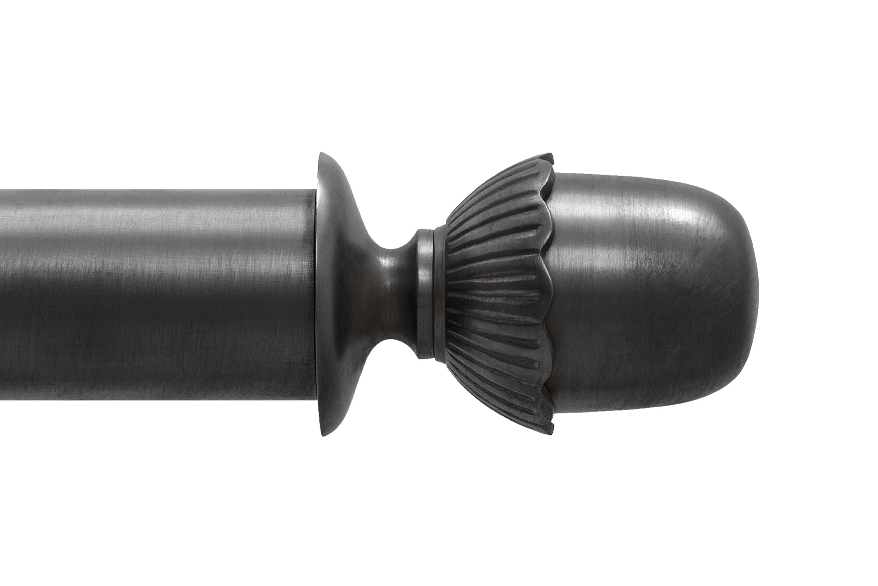 Tillys Classic Acorn Finial Curtain Pole Set in Gunmetal