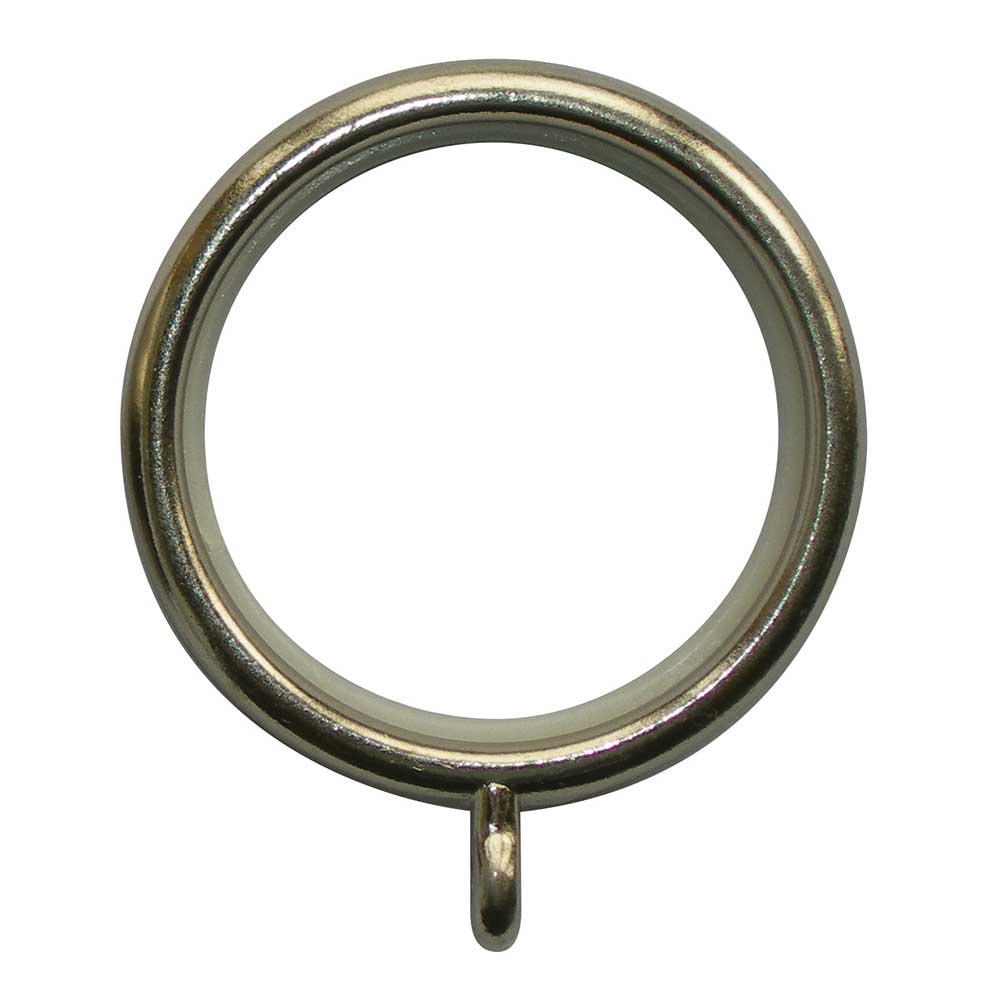 Hallis Neo Nylon Lined Curtain Pole Rings in Spun Brass Effect