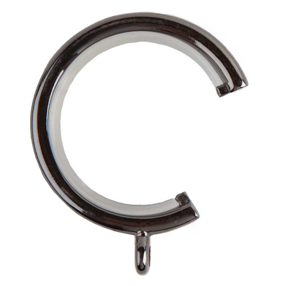 Hallis Neo Passover Passover Curtain Pole Rings in Black Nickel Effect