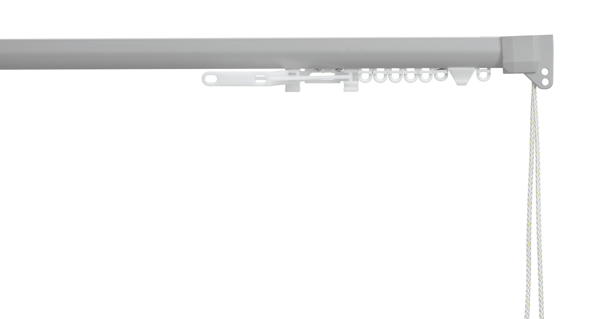 Silent Gliss 3840 Corded Curtain Track in Anodic Grey