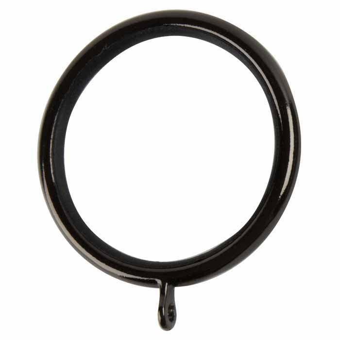 Hallis Galleria Curtain Pole Rings in Black Nickel