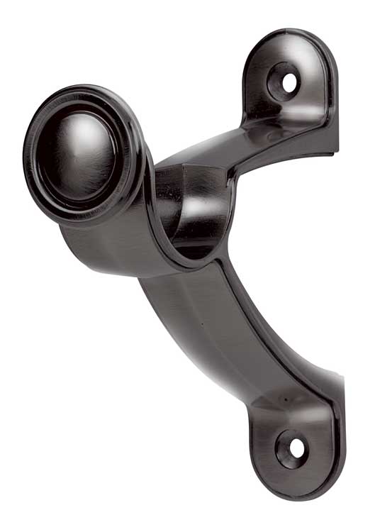 Hallis Galleria End Bracket in Black Nickel