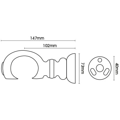 Hallis Modern Country Clasp Bracket in Dark Oak