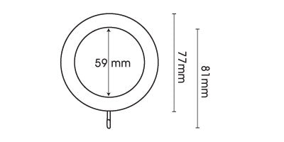 Hallis Origins Curtain Pole Rings in Flint Grey