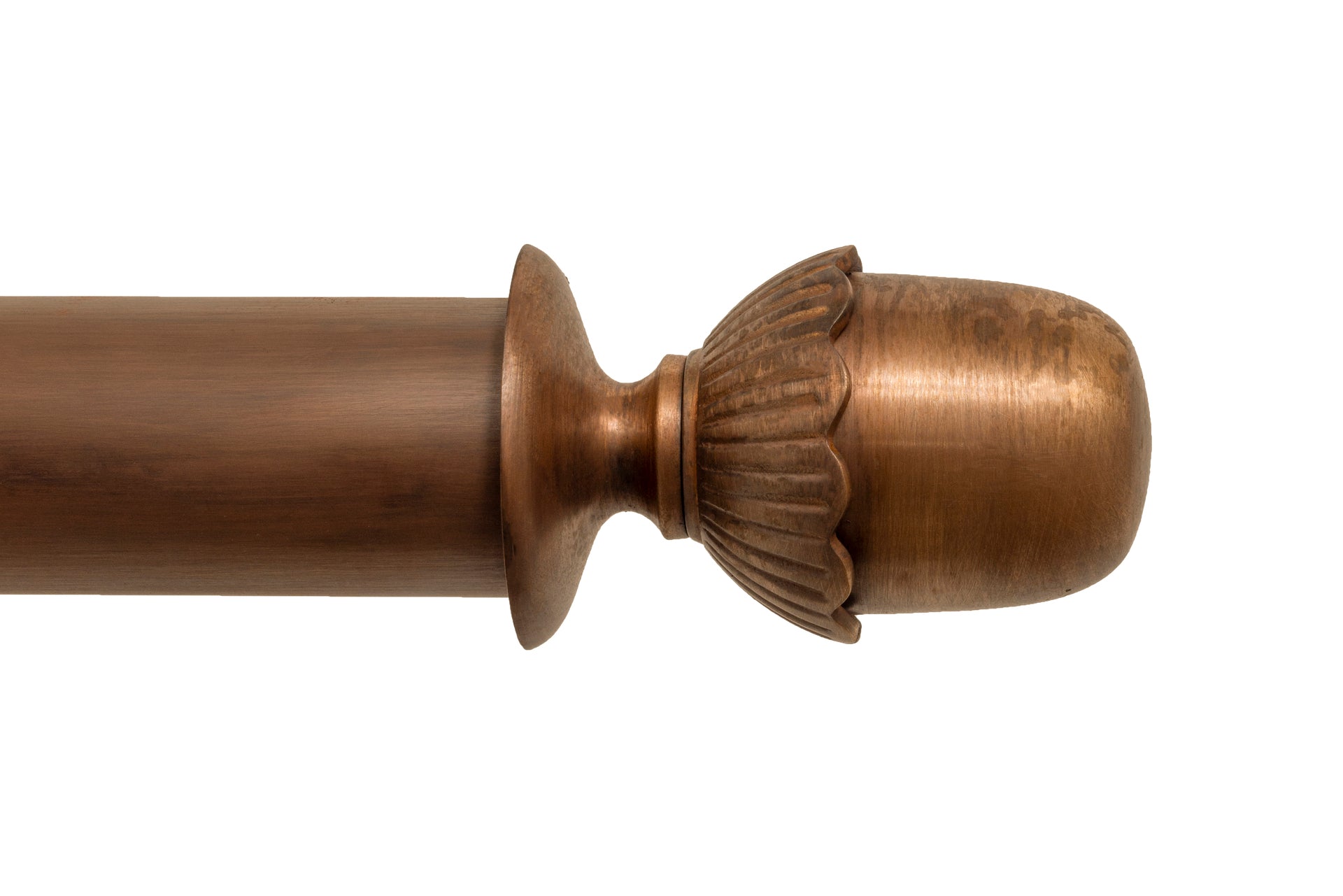 Tillys Classic Acorn Finial Curtain Pole Set in Antique Brass