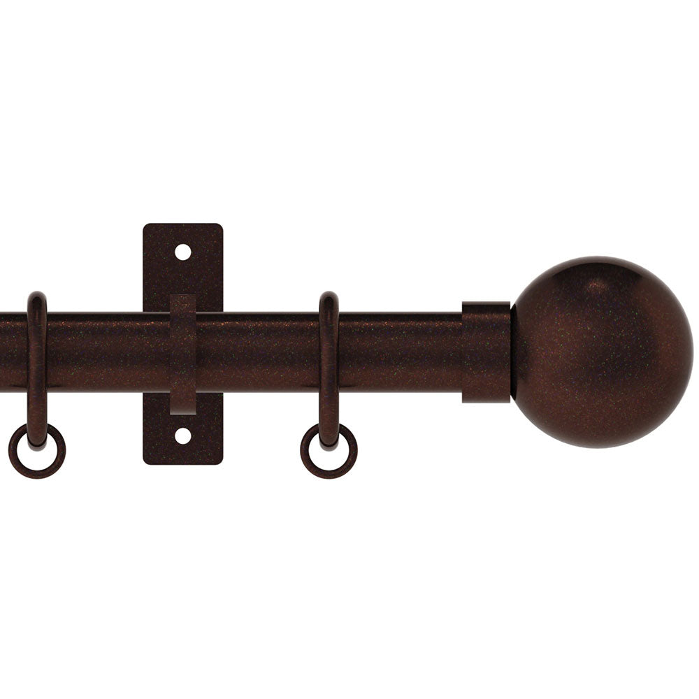 Hallis Arc Ball Curtain Pole Set in Bronze