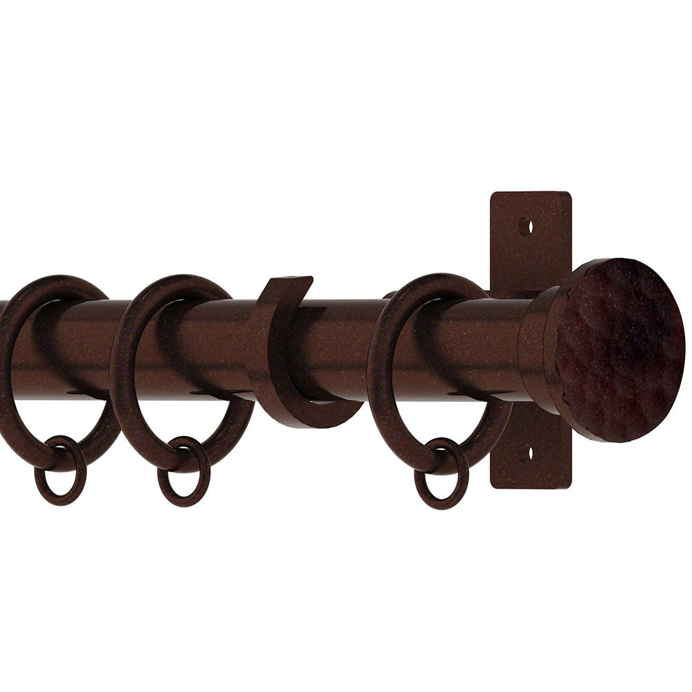 Hallis Arc Hammered Curtain Pole Set in Bronze