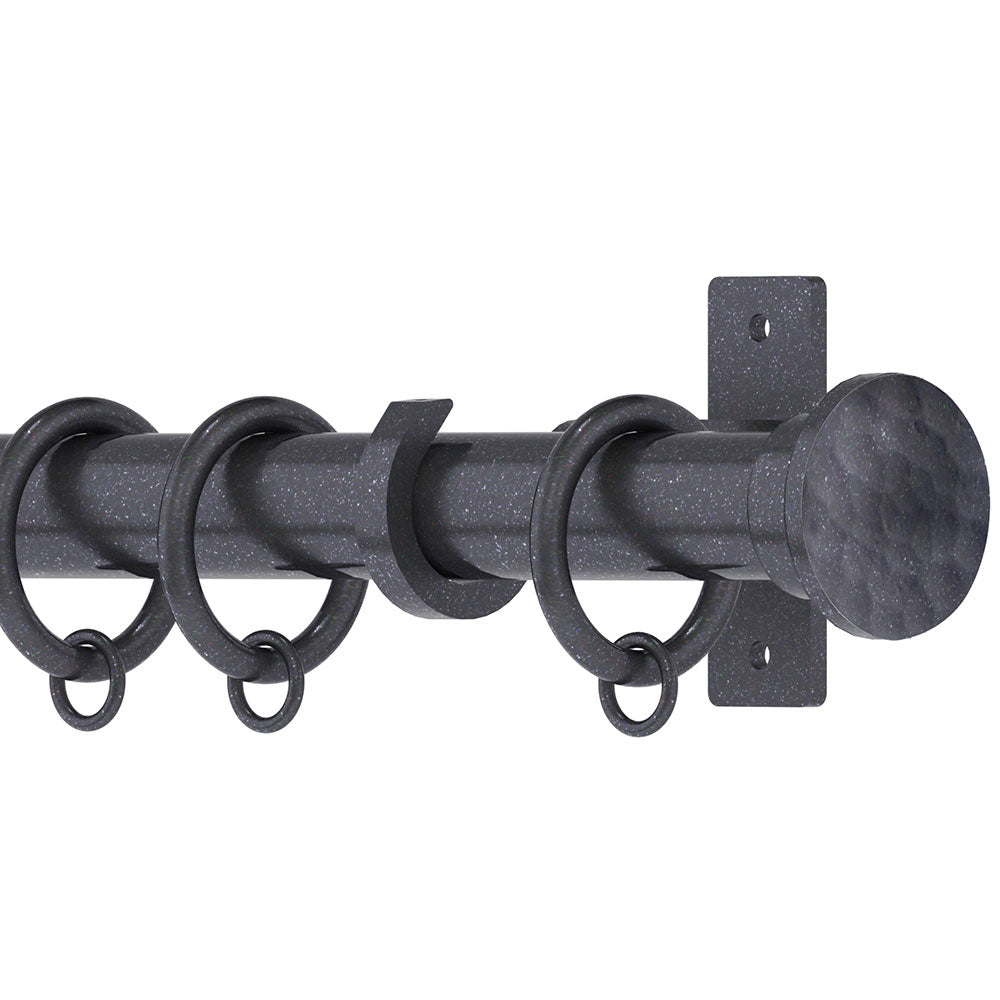 Hallis Arc Hammered Curtain Pole Set in Gunmetal