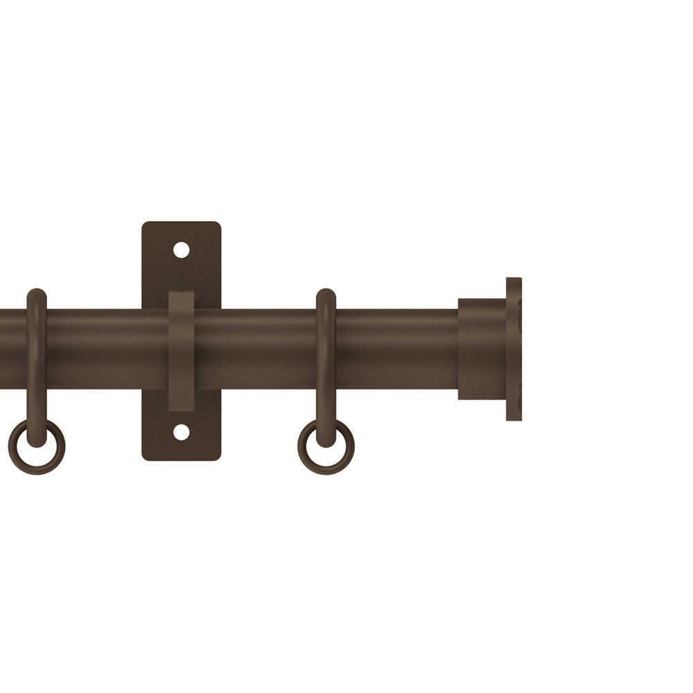 Hallis Arc Hammered Curtain Pole Set in Mocha