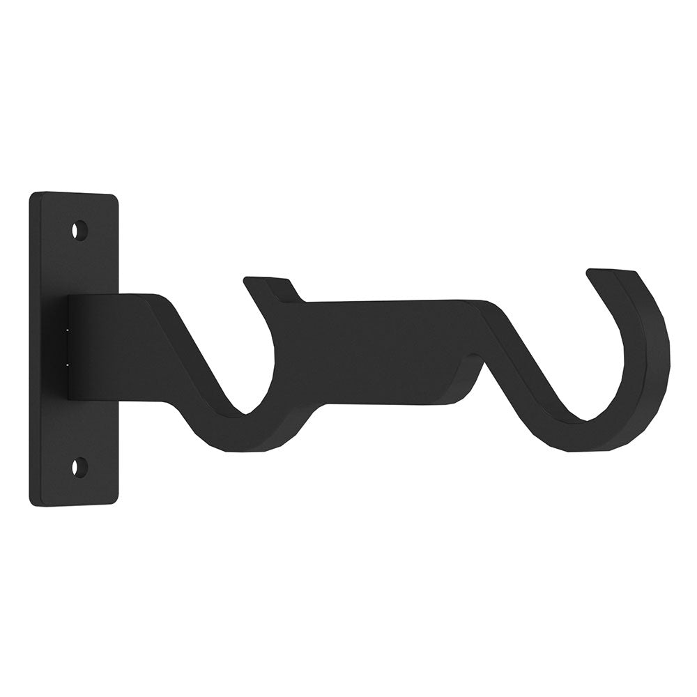 Hallis Arc Double End Bracket in Soft Black