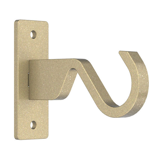 Hallis Arc End Bracket in Soft Brass