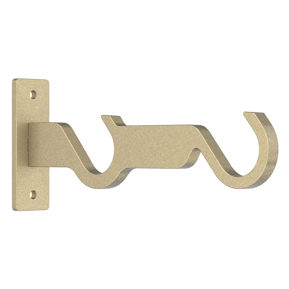 Hallis Arc Double End Bracket in Soft Brass