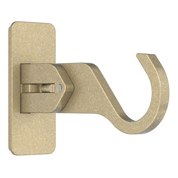 Hallis Arc Adjustable End Bracket in Soft Brass