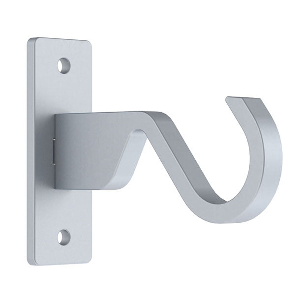 Hallis Arc End Bracket in Soft Silver