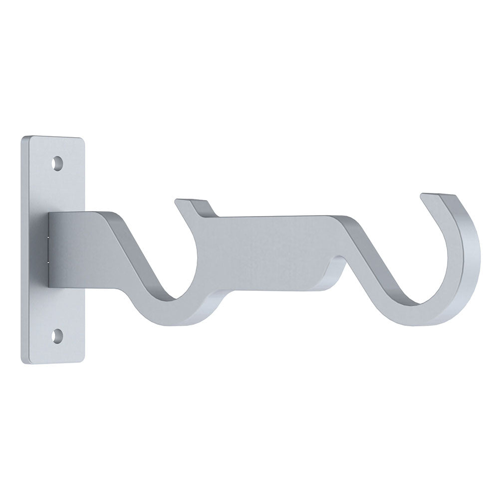 Hallis Arc Double End Bracket in Soft Silver