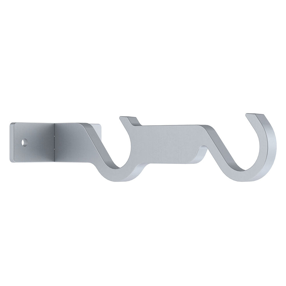 Hallis Arc Double Centre Bracket in Soft Silver