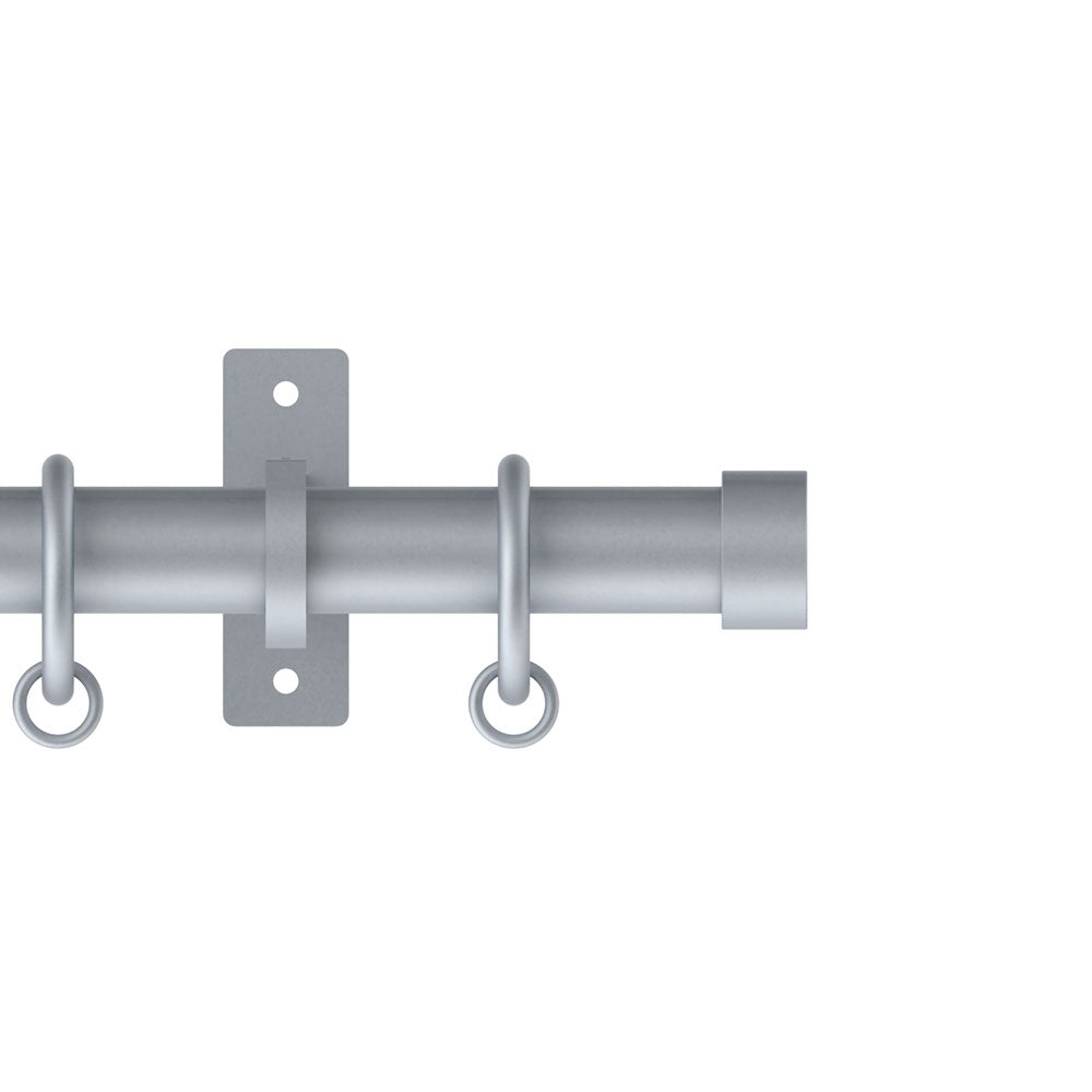 Hallis Arc Stud Curtain Pole Set in Soft Silver