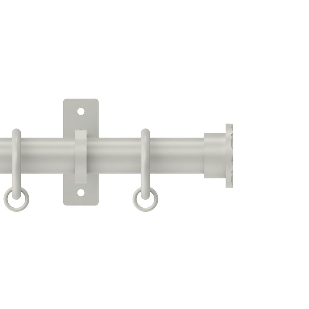 Hallis Arc Hammered Curtain Pole Set in Warm Grey