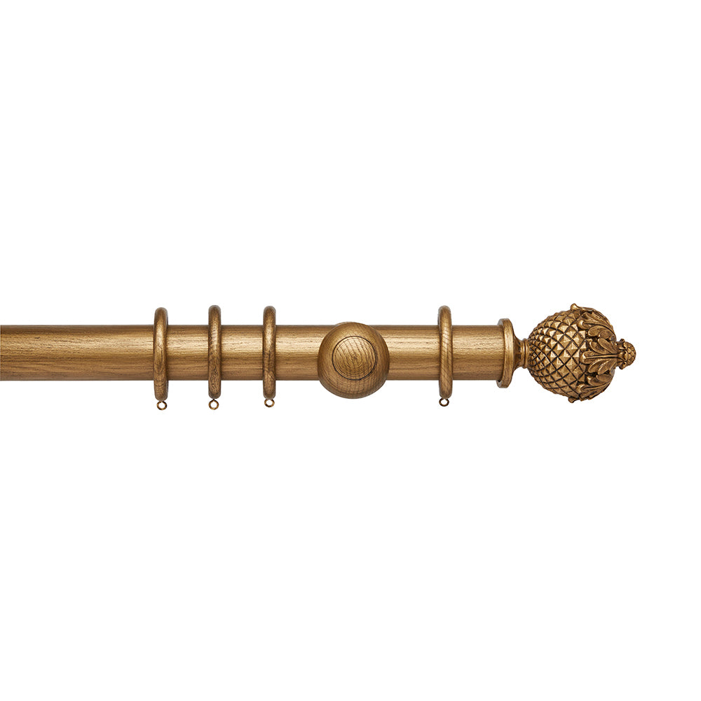 Hallis Ashbridge Botanical Curtain Pole Set in Baroque Gold