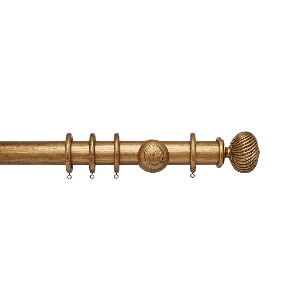 Hallis Ashbridge Sezincote Curtain Pole Set in Baroque Gold