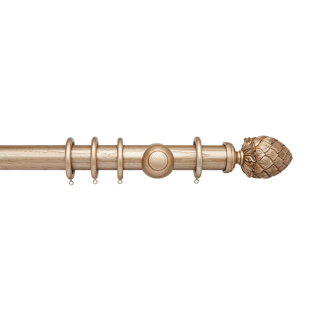 Hallis Ashbridge Kew Curtain Pole Set in Champagne Gold