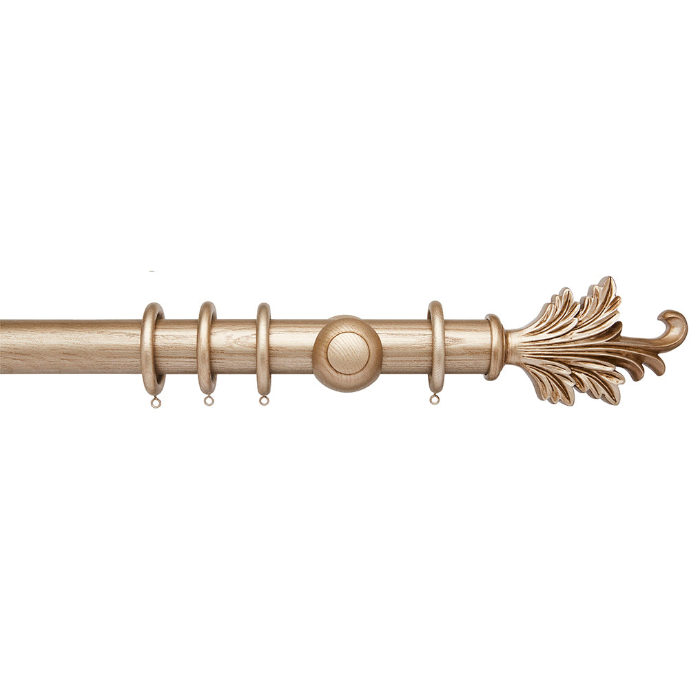 Hallis Ashbridge Tatton Curtain Pole Set in Champagne Gold