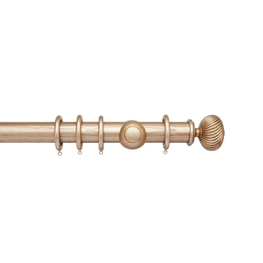 Hallis Ashbridge Sezincote Curtain Pole Set in Champagne Gold