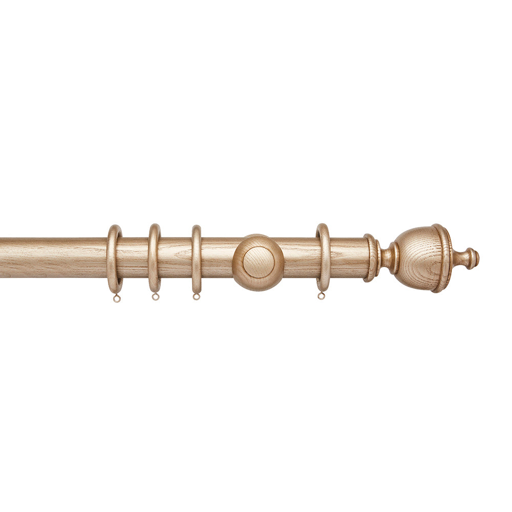 Hallis Ashbridge Chatsworth Curtain Pole Set in Champagne Gold