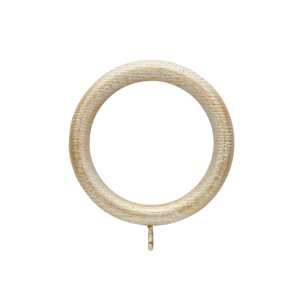 Hallis Ashbridge Curtain Pole Rings in Gold over White