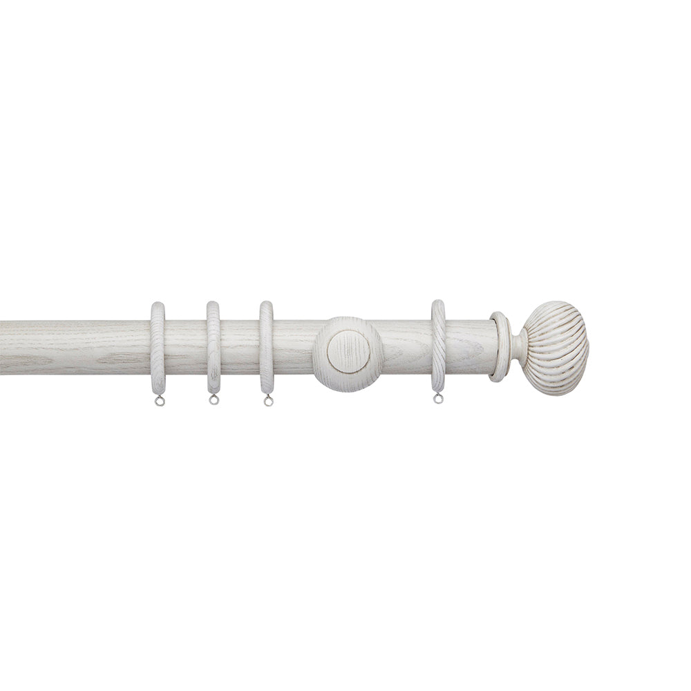 Hallis Ashbridge Sezincote Curtain Pole Set in Parchment White