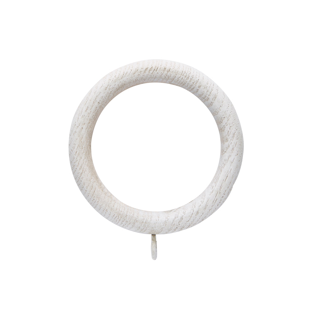 Hallis Ashbridge Curtain Pole Rings in Parchment White