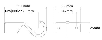 Hallis Arc Centre/Ceiling Bracket in Linen