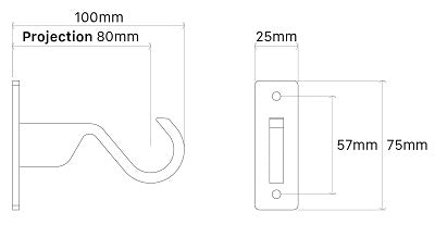 Hallis Arc End Bracket in Mocha