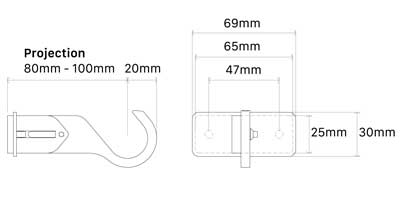 Hallis Arc Adjustable Centre Bracket in Bronze