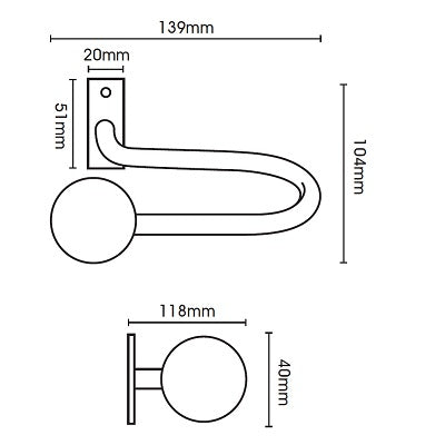 Hallis Artisan Cannon Wrought Iron Holdbacks