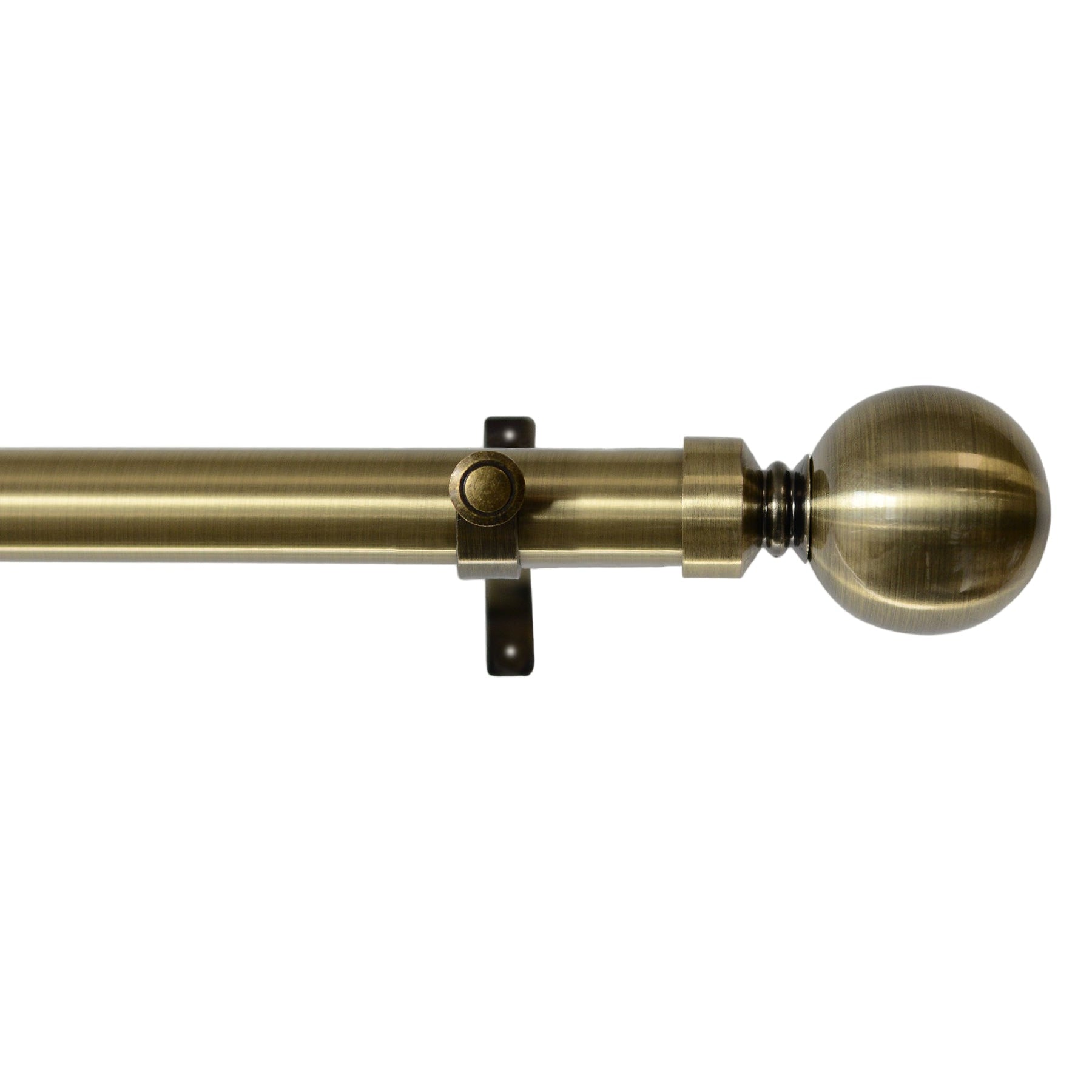 Laura Ashley Eyelet Curtain Pole with Ball Finial in Antique Brass