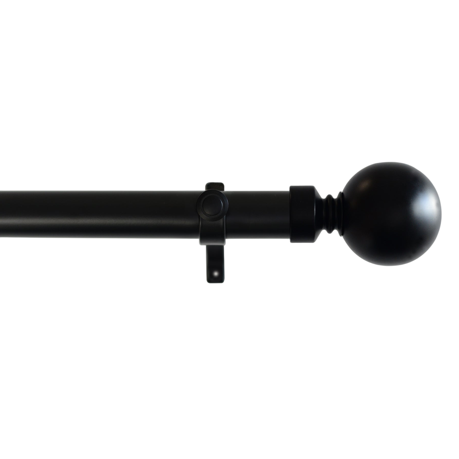 Laura Ashley Eyelet Curtain Pole with Ball Finial in Black