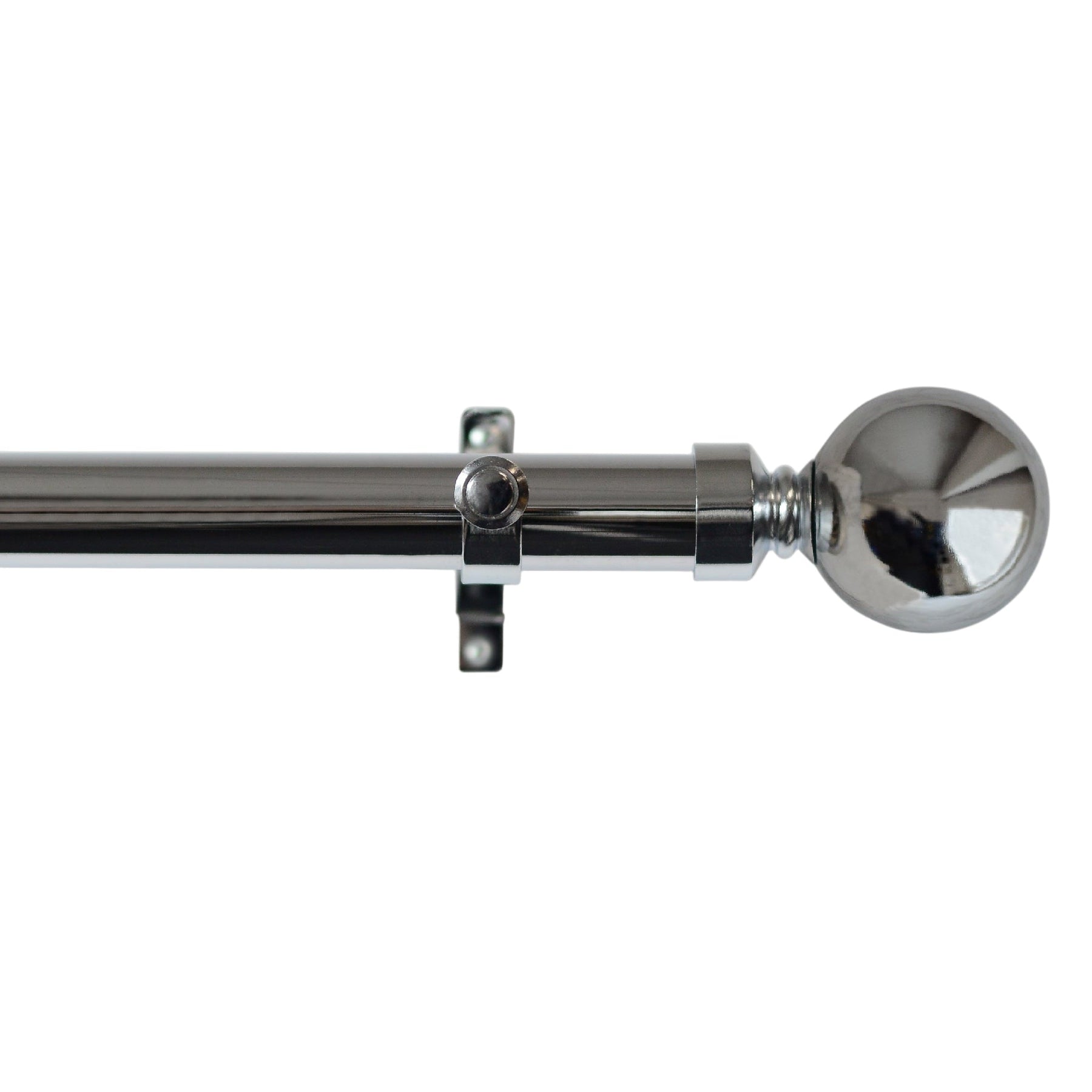 Laura Ashley Eyelet Curtain Pole with Ball Finial in Chrome