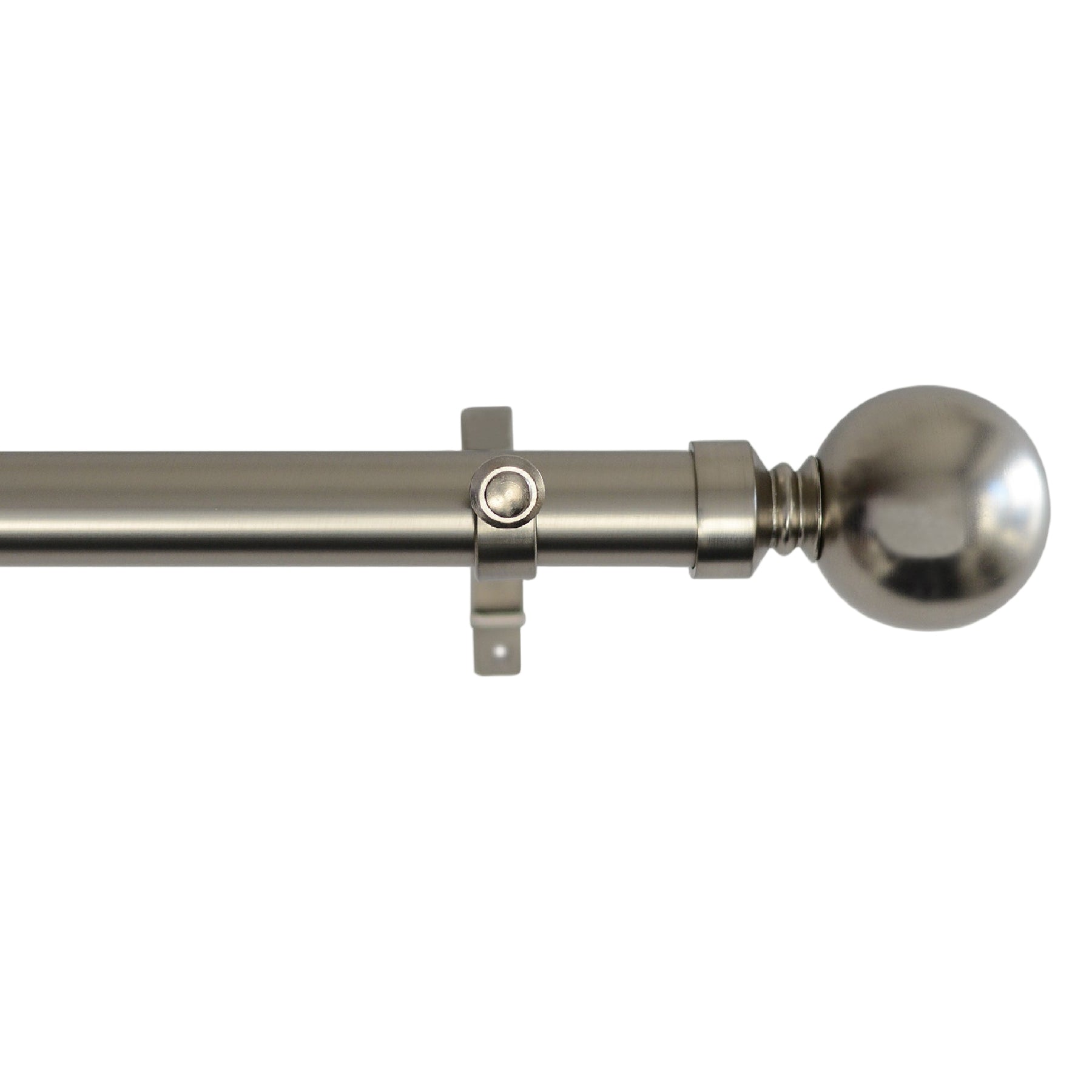 Laura Ashley Eyelet Curtain Pole with Ball Finial in Matt Nickel